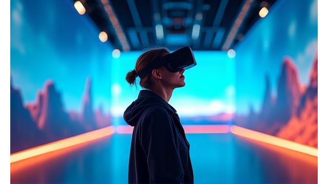 VR deneyim odasında oyuncu
