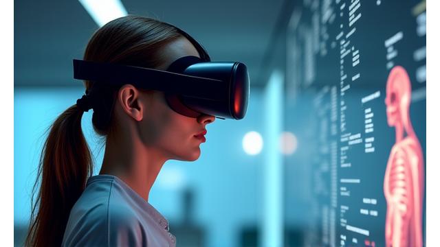 VR eğitim simülasyonundan bir enstantane